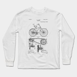 Bicycle design patent drawing Long Sleeve T-Shirt